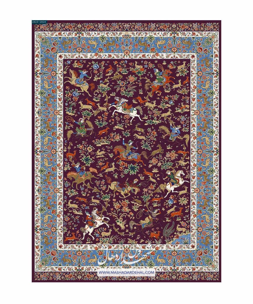 فرش ماشینی کلاسیک کد 1200565 — تصویر ۴