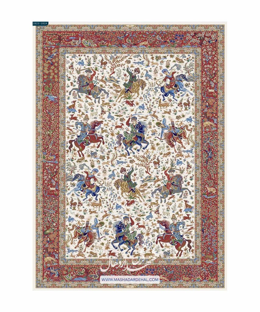 فرش ماشینی کلاسیک کد 1200544 — تصویر ۲