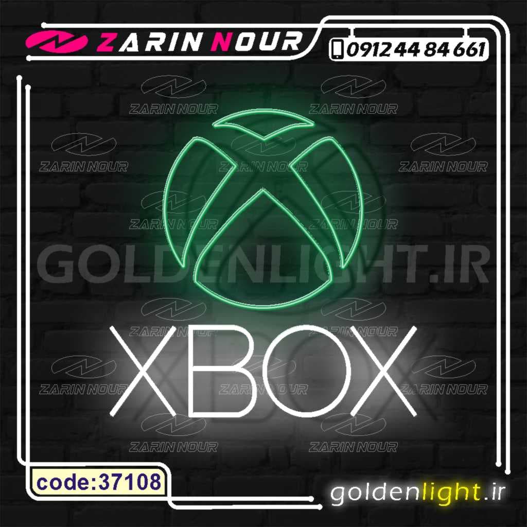 تابلو نئون طرح کنسول بازی ایکس باکس (کد 37108) + فایل کورل ( ال ای دی X BOXLED NEON ) — تصویر ۴