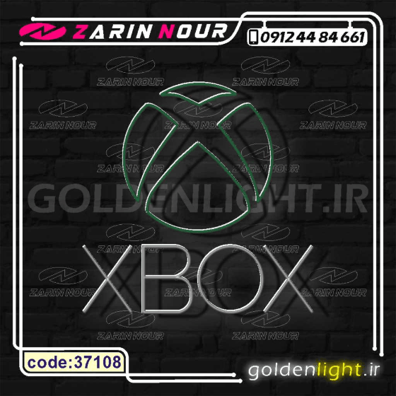 تابلو نئون طرح کنسول بازی ایکس باکس (کد 37108) + فایل کورل ( ال ای دی X BOXLED NEON ) — تصویر ۳