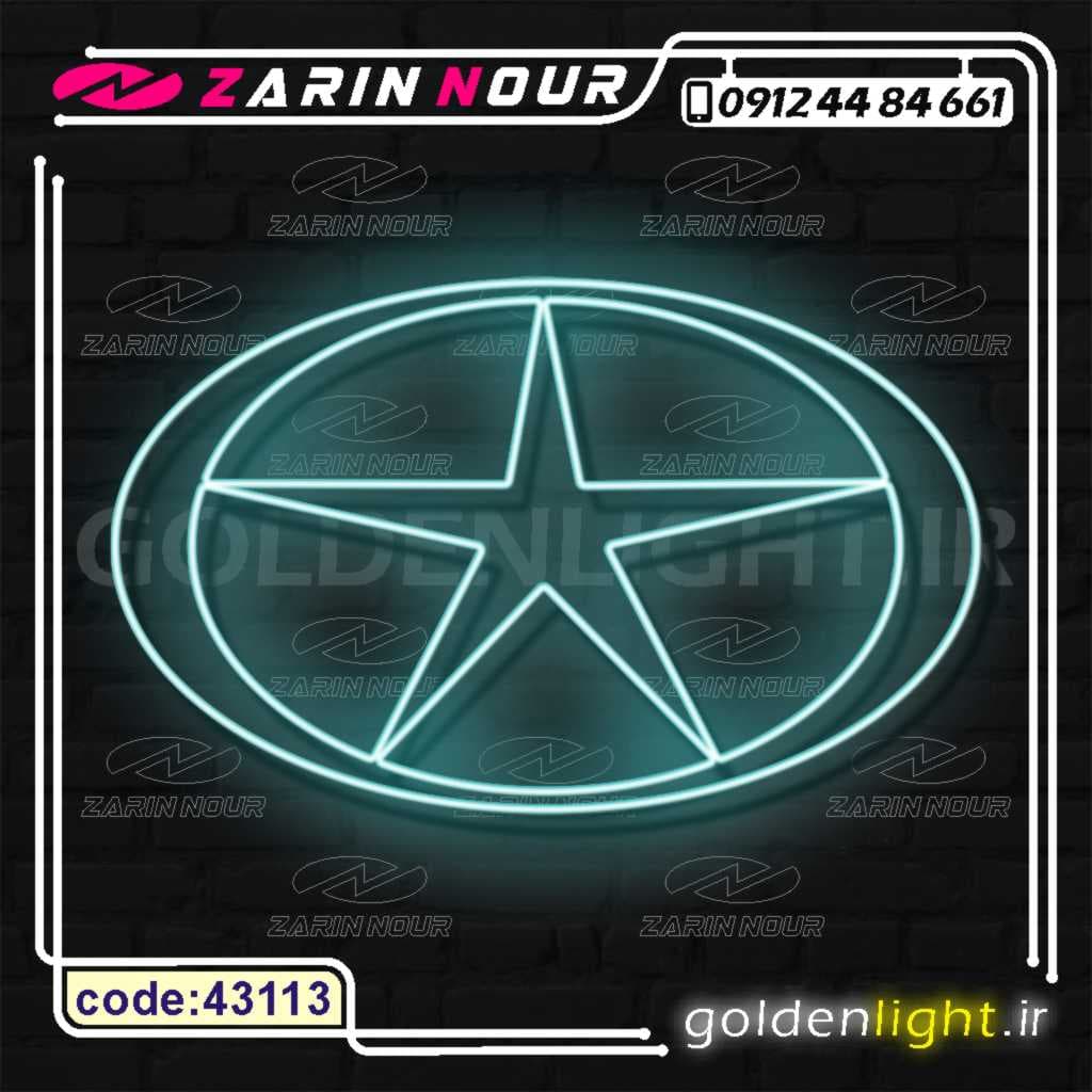 تابلو نئون طرح لوگو جک (کد 43113) + فایل کورل ( ال ای دی برند LED JACK NEON ) — تصویر ۴