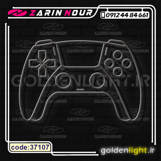 تابلو نئون طرح دسته PS5 (کد 37107) + فایل کورل ( ال ای دی گیم نت LED دسته پلی استیشن و gamer neon ) — تصویر ۶