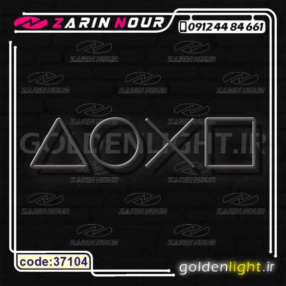 تابلو نئون طرح اتاق گیم (کد 37104) + فایل کورل ( ال ای دی گیم نت LED اتاق گیمر و gamer neon ) — تصویر ۶