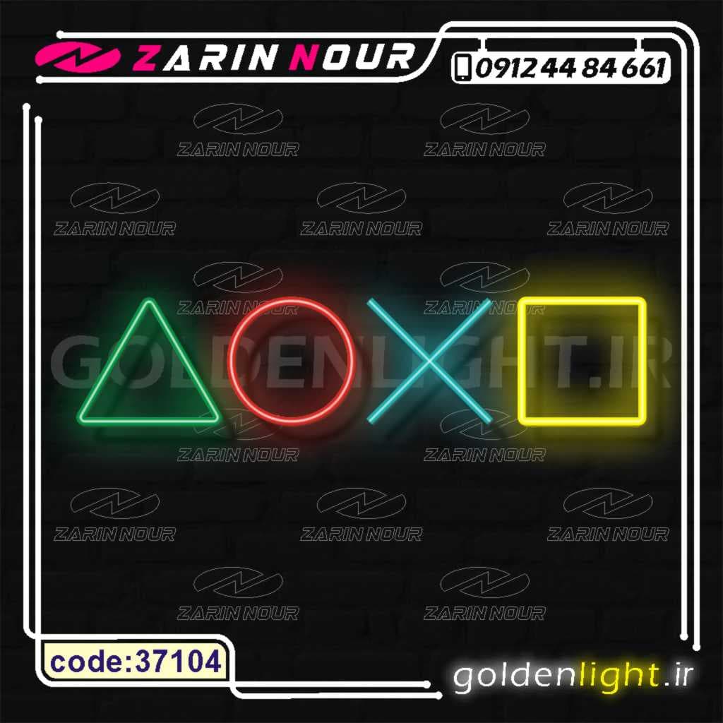 تابلو نئون طرح اتاق گیم (کد 37104) + فایل کورل ( ال ای دی گیم نت LED اتاق گیمر و gamer neon ) — تصویر ۴
