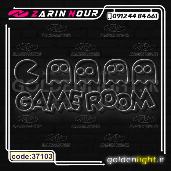 تابلو نئون طرح اتاق گیم (کد 37103) + فایل کورل ( ال ای دی گیم نت LED اتاق گیمر و gamer neon ) — تصویر ۳