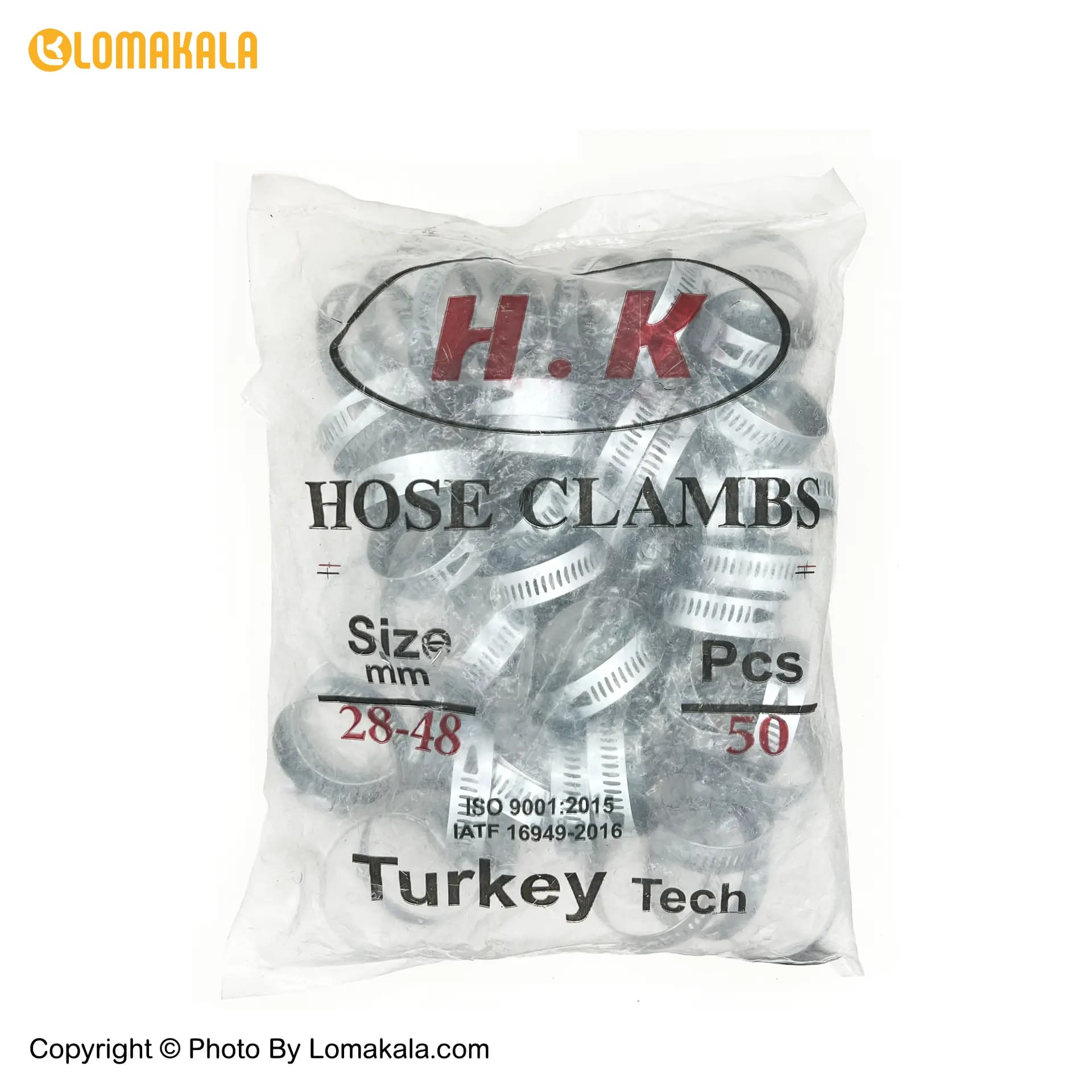 بست فلزی H.K سایز 48-28 بسته 50 عددی — تصویر ۲
