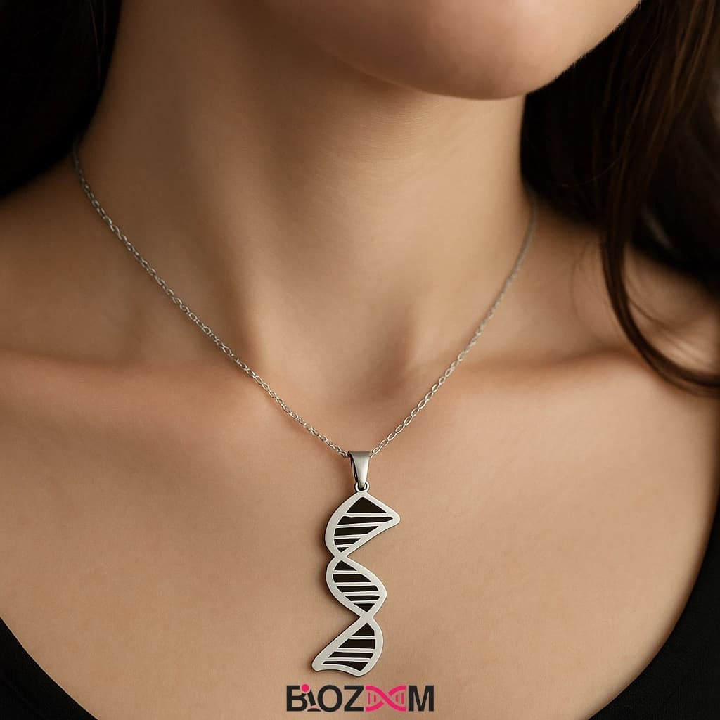 گردنبند طرح DNA – کد 103 — تصویر ۲