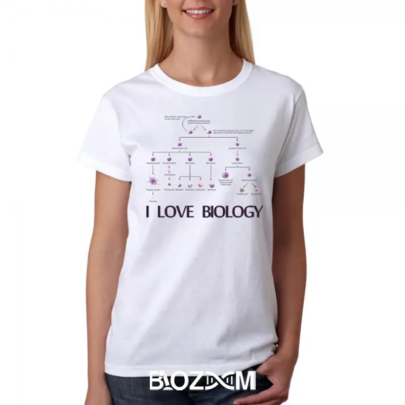 تیشرت طرح I love biology زیست شناسی – کد 153 — تصویر ۶