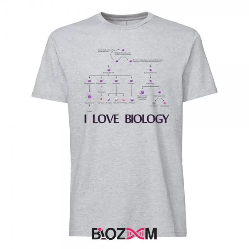 تیشرت طرح I love biology زیست شناسی – کد 153 — تصویر ۴
