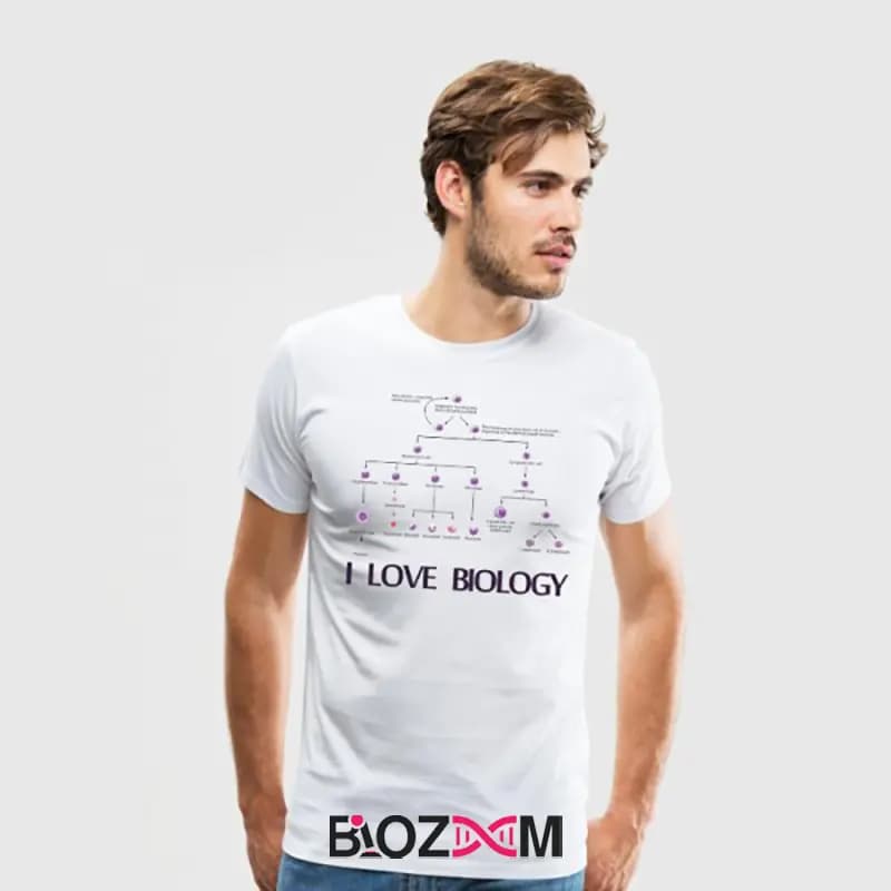 تیشرت طرح I love biology زیست شناسی – کد 153 — تصویر ۳