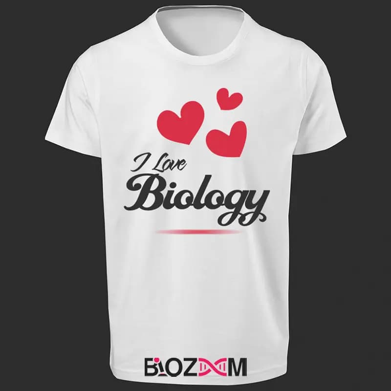 تیشرت طرح I love biology زیست شناسی – کد 178
