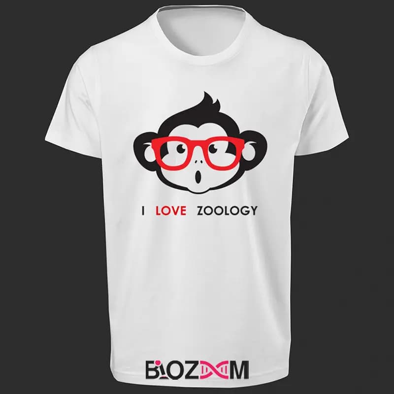 تیشرت طرح I love zoology زیست شناسی – کد 182 — تصویر ۵
