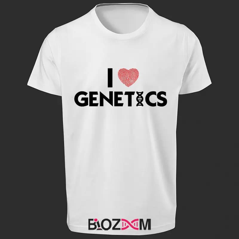 تیشرت طرح I love genetics 2 زیست شناسی – کد 184 — تصویر ۴