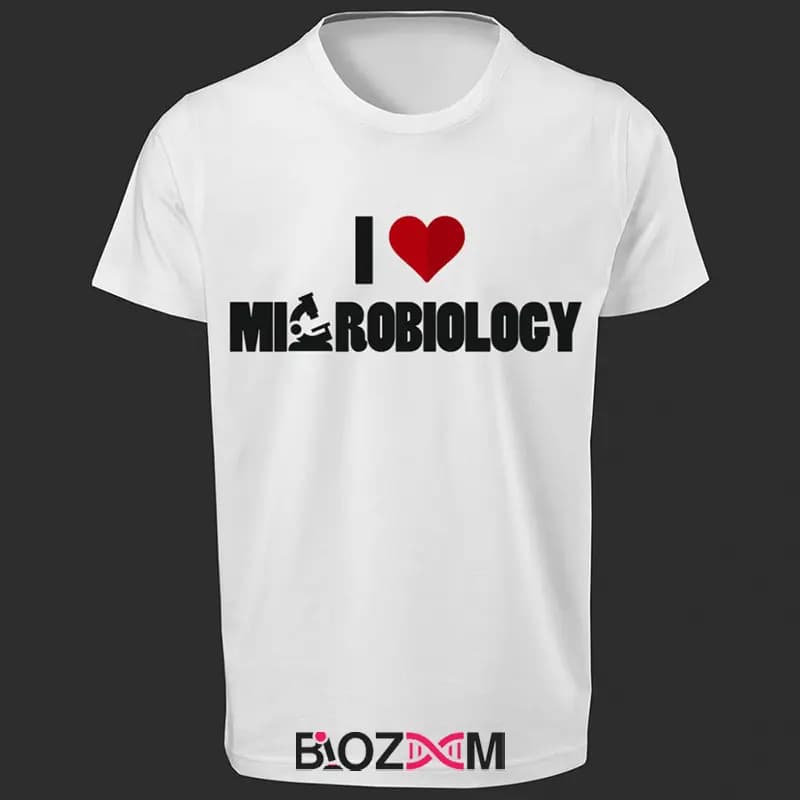 تیشرت طرح I love microbiology زیست شناسی – کد 185