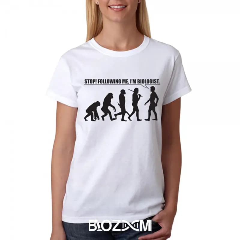 تیشرت طرح stop, following me, I am biologist زیست شناسی – کد 179 — تصویر ۶