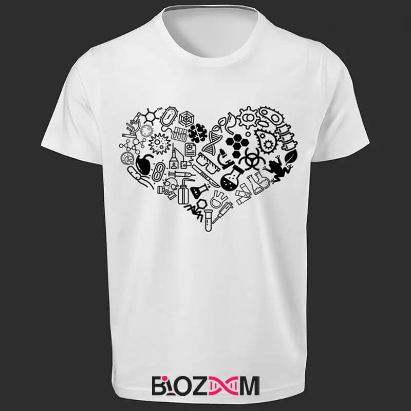 تیشرت طرح heart science زیست شناسی – کد 188 — تصویر ۴