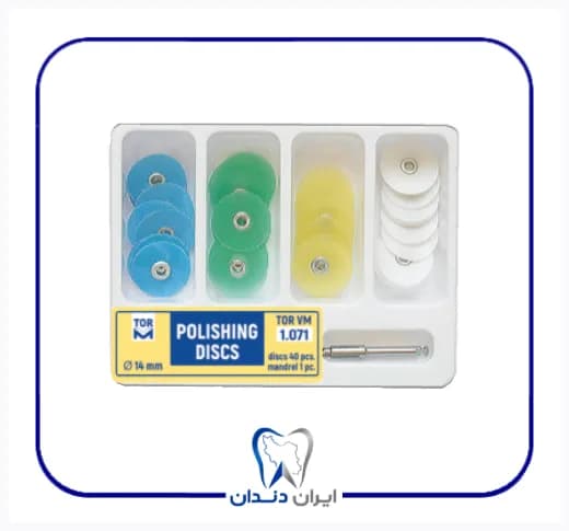 کیت دیسک پرداخت مرکزدار چهار رنگ 40 عددی TorVM – TorVM Polishing Disc Kit