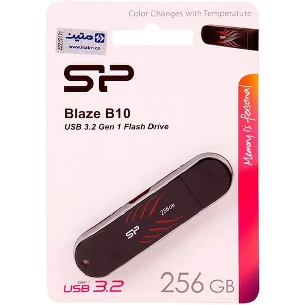 فلش مموری سیلیکون پاور Silicon Power مدل Blaze B10 ظرفیت 256 گیگابایت، رابط USB 3.2 Gen 1 — تصویر ۳