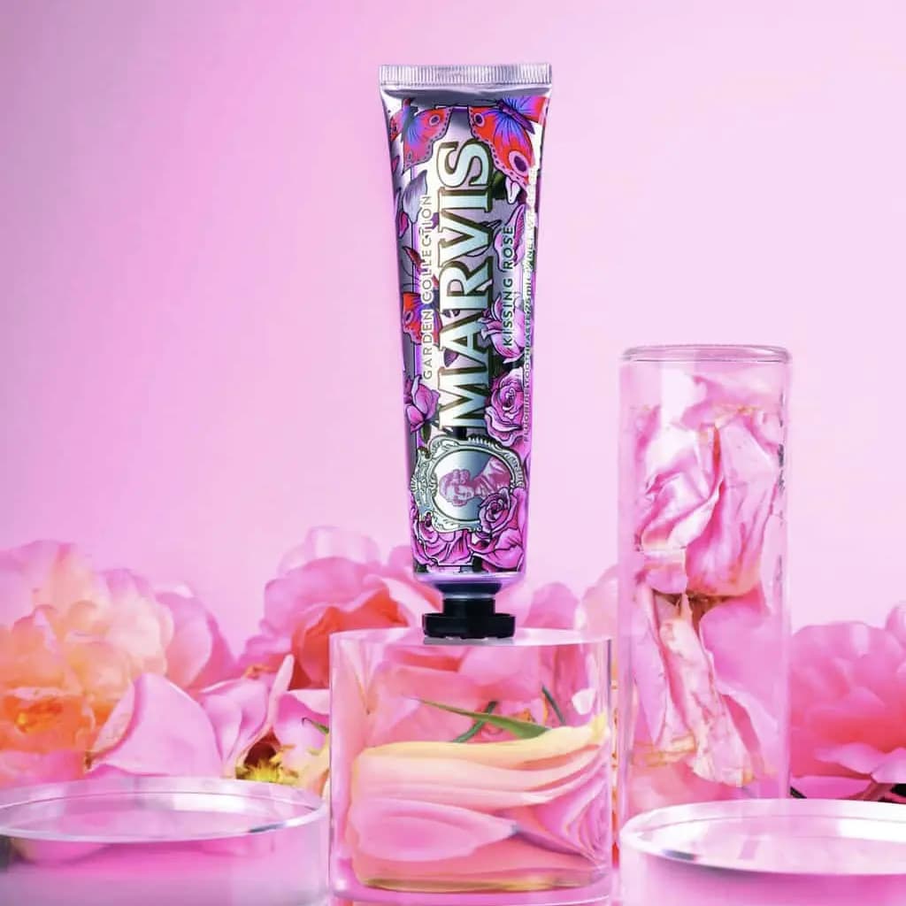 خمیر دندان مارویس مدل KISSING ROSE سری گاردن حجم75ml — تصویر ۶