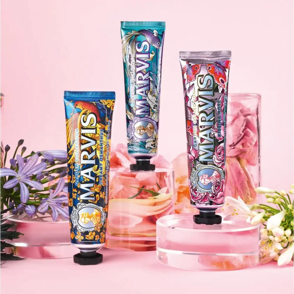 خمیر دندان مارویس مدل KISSING ROSE سری گاردن حجم75ml — تصویر ۲