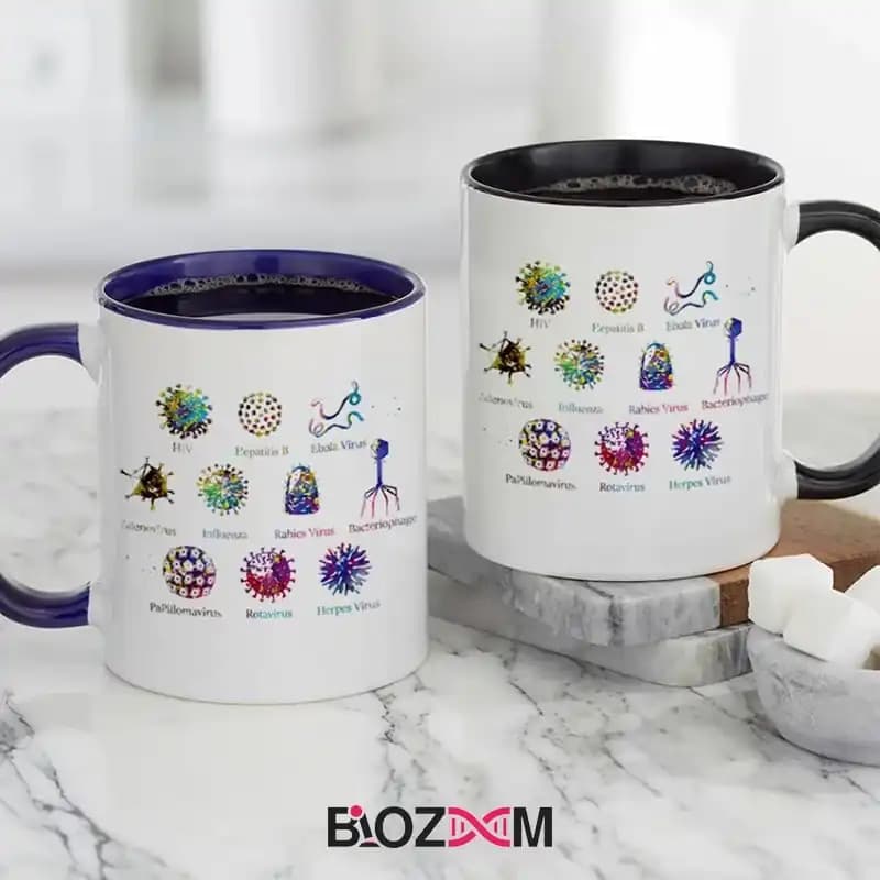 ماگ میکروبیولوژی طرح دنیای میکروبها – کد 122 — تصویر ۲