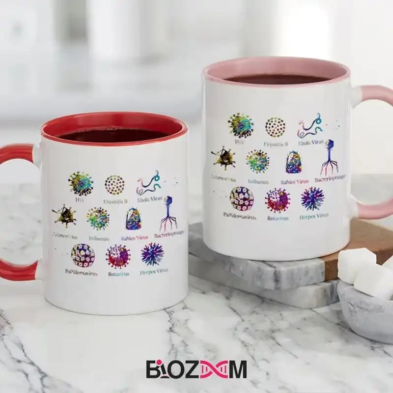 ماگ میکروبیولوژی طرح دنیای میکروبها – کد 122 — تصویر ۳