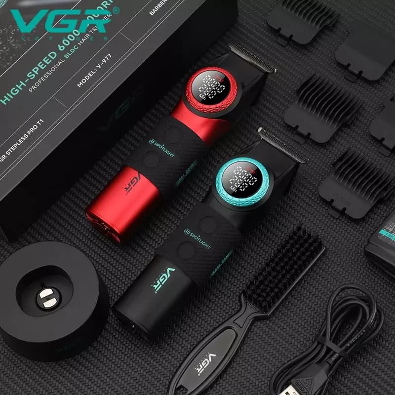خط زن حرفه ای و آرایشگاهی وی جی ار مدل VGR 977 اصل — تصویر ۱۱