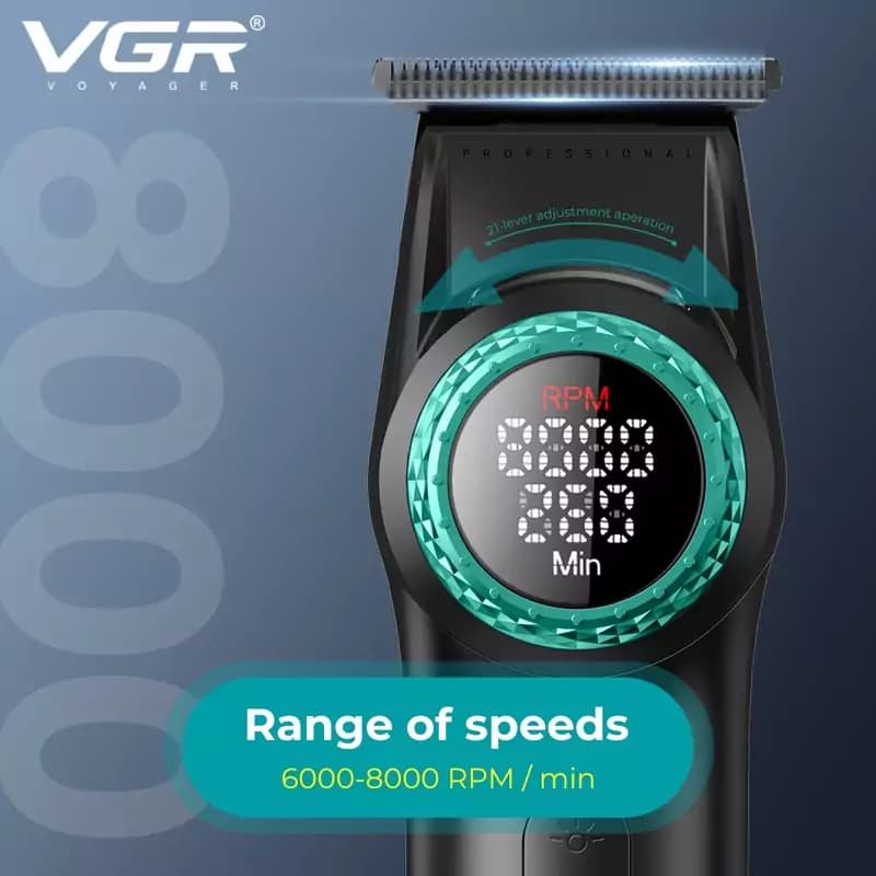 خط زن حرفه ای و آرایشگاهی وی جی ار مدل VGR 977 اصل — تصویر ۴