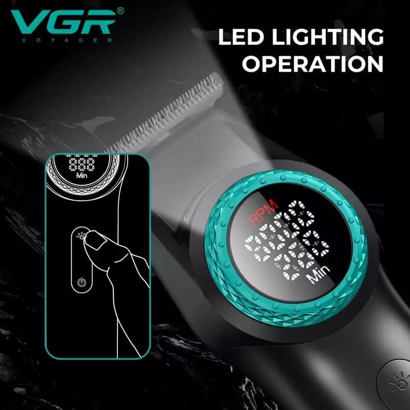 خط زن حرفه ای و آرایشگاهی وی جی ار مدل VGR 977 اصل — تصویر ۵