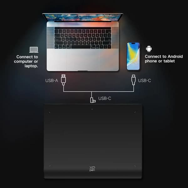 قلم نوری XP‑Pen Deco Pro XLW (Gen 2) با قلم K05 — تصویر ۸