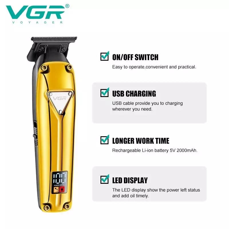 ماشین اصلاح و خط زن حرفه ای وی جی ار VGR 912 — تصویر ۳