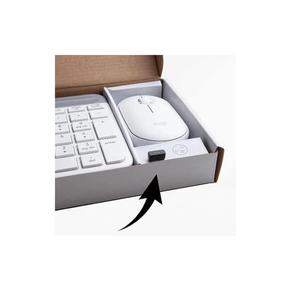 کیبورد و ماوس بیسیم لاجیتک مدل Combo MK470 Slim White — تصویر ۳