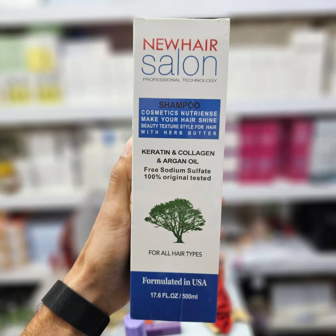 شامپو کراتین و کلاژن نیو هیر سالن New Hair Salon حجم 500 میلی لیتر — تصویر ۴