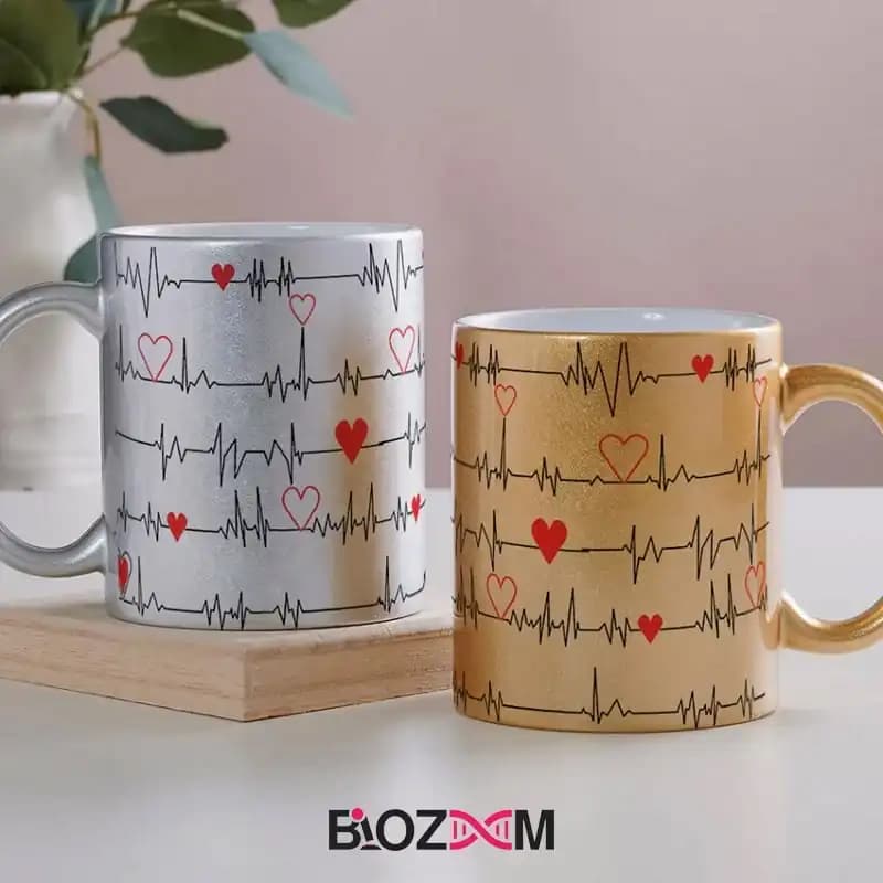 ماگ پزشکی طرح نوار قلب – کد 128 — تصویر ۲