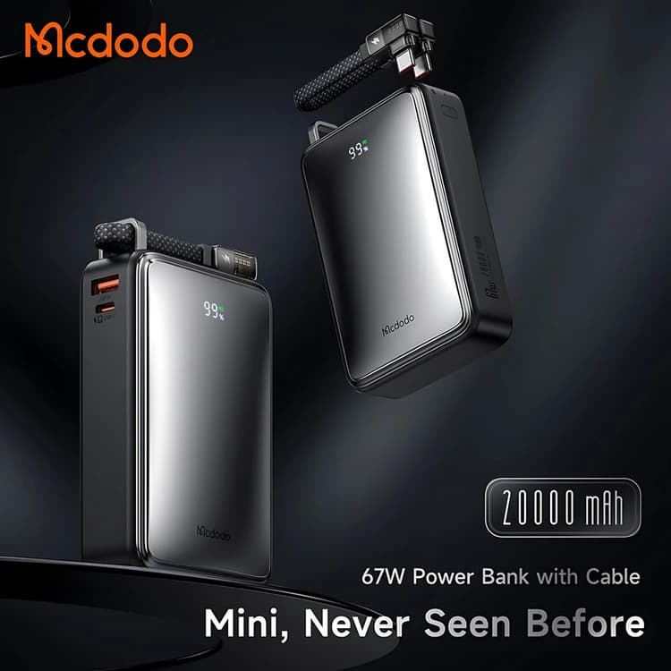 پاوربانک Mcdodo مدل MC-433 ظرفیت ۲۰۰۰۰ mAh — تصویر ۶