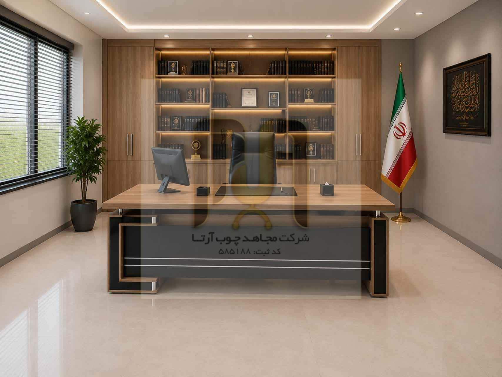 میز مدیریتی وربانا مجاهد چوب آرتا — تصویر ۲