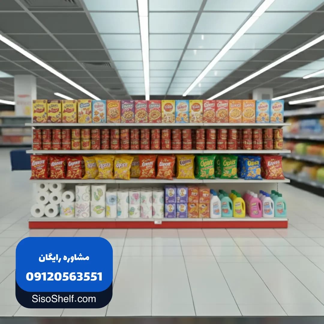 قفسه وسط فروشگاهی سوپری 1 متری — تصویر ۵
