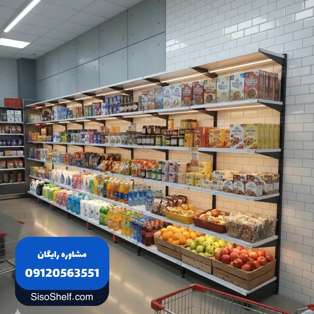 قفسه دیواری سوپرمارکتی 2 متری — تصویر ۴