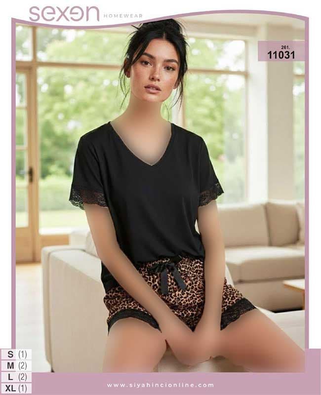 تیشرت و شورتک سایز نرمال sexen کد 11031 — تصویر ۲