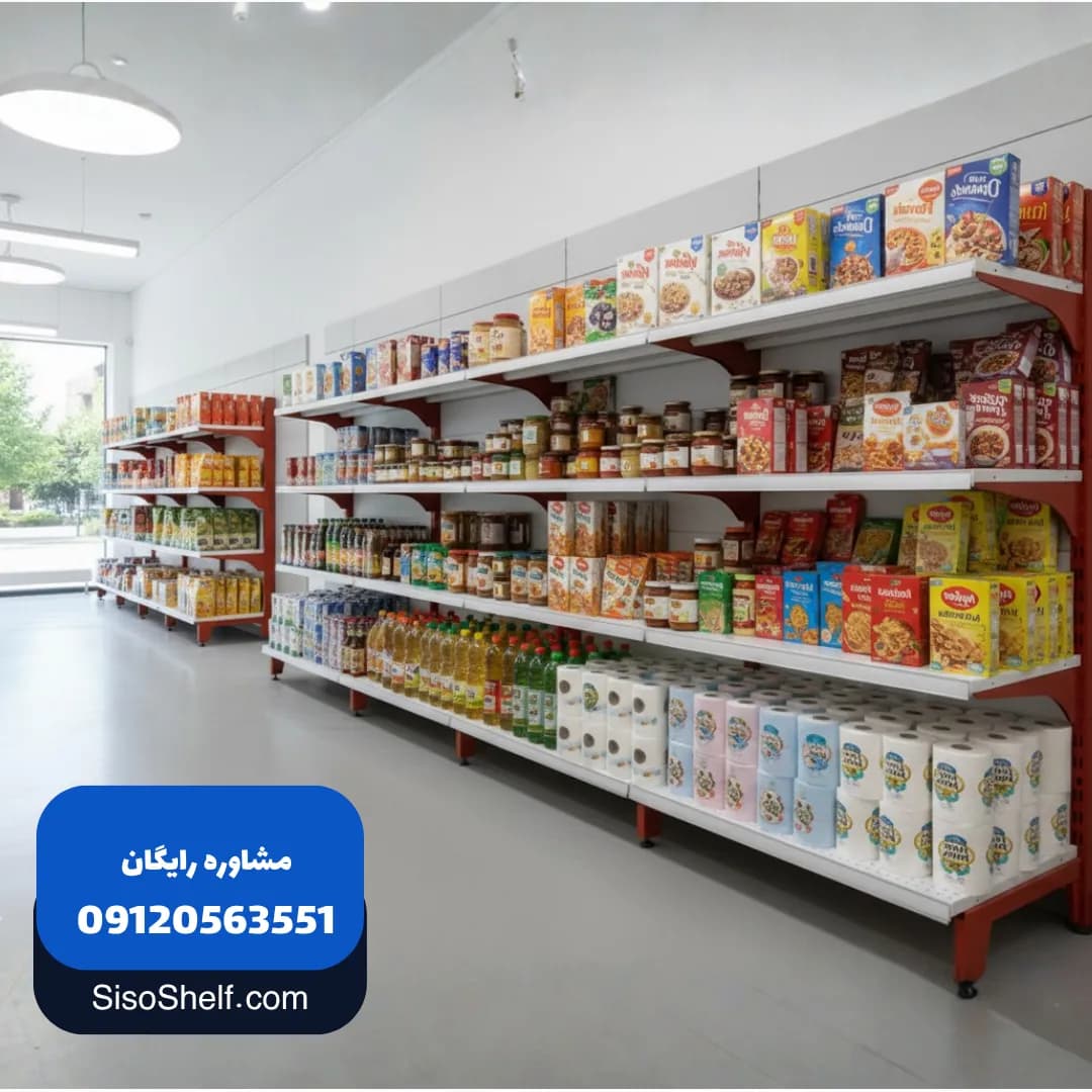 قفسه دیواری سوپرمارکتی 4 طبقه — تصویر ۴