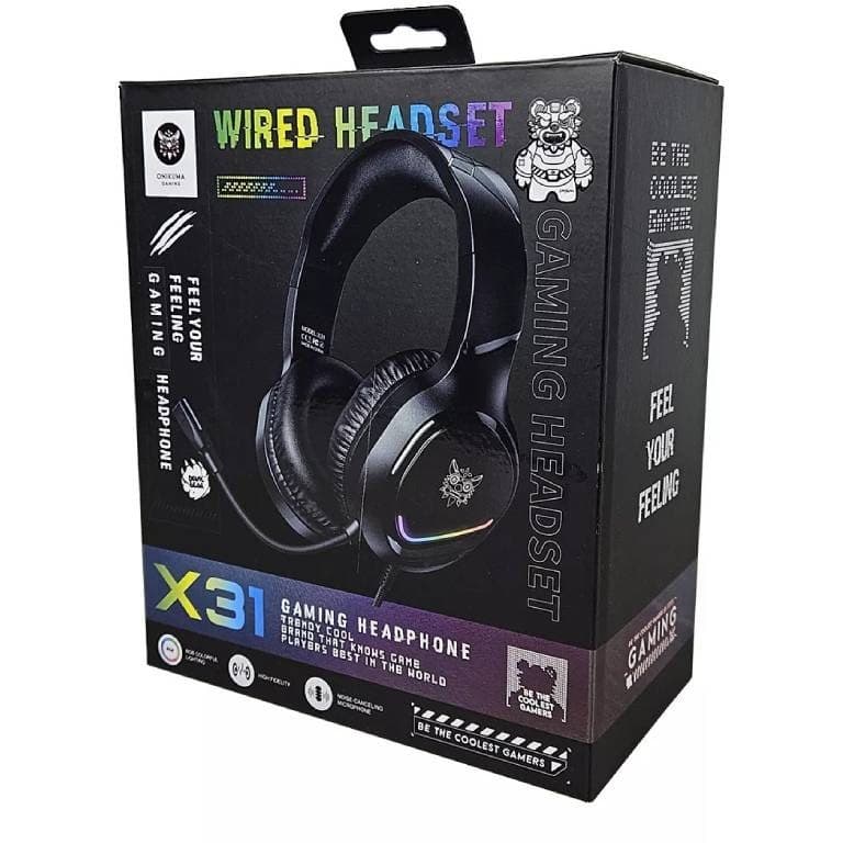 هدست گیمینگ اونیکوما Onikuma مدل X31 RGB مشکی — تصویر ۱۱