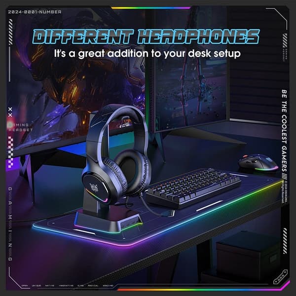 هدست گیمینگ اونیکوما Onikuma مدل X31 RGB مشکی — تصویر ۷