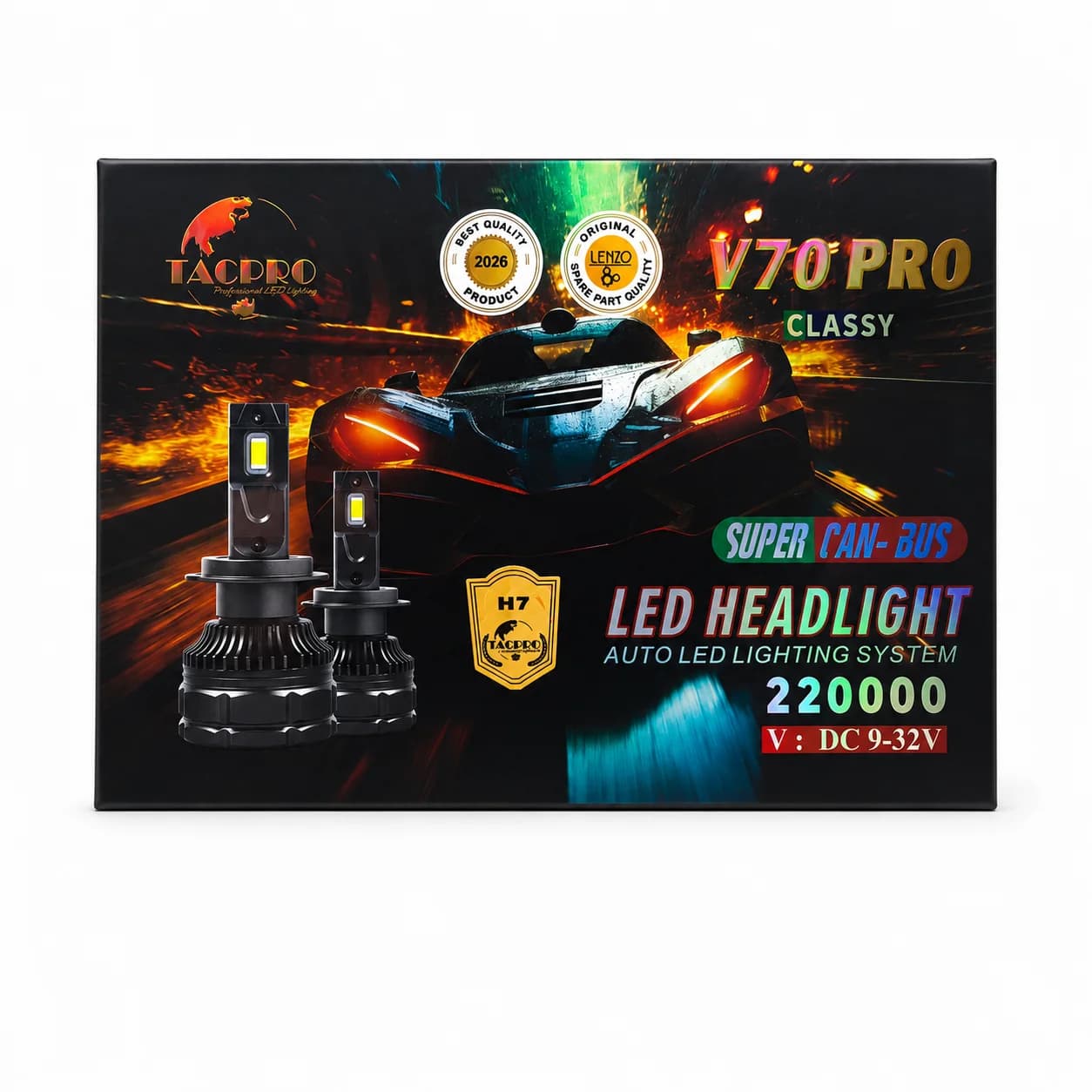 هدلایت لنزو مدل v70 pro پایه h7 — تصویر ۲