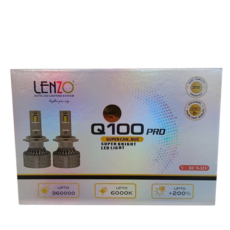 هدلایت لنزو مدل q100 Pro پایه H1 بسته دو عددی2800k — تصویر ۴