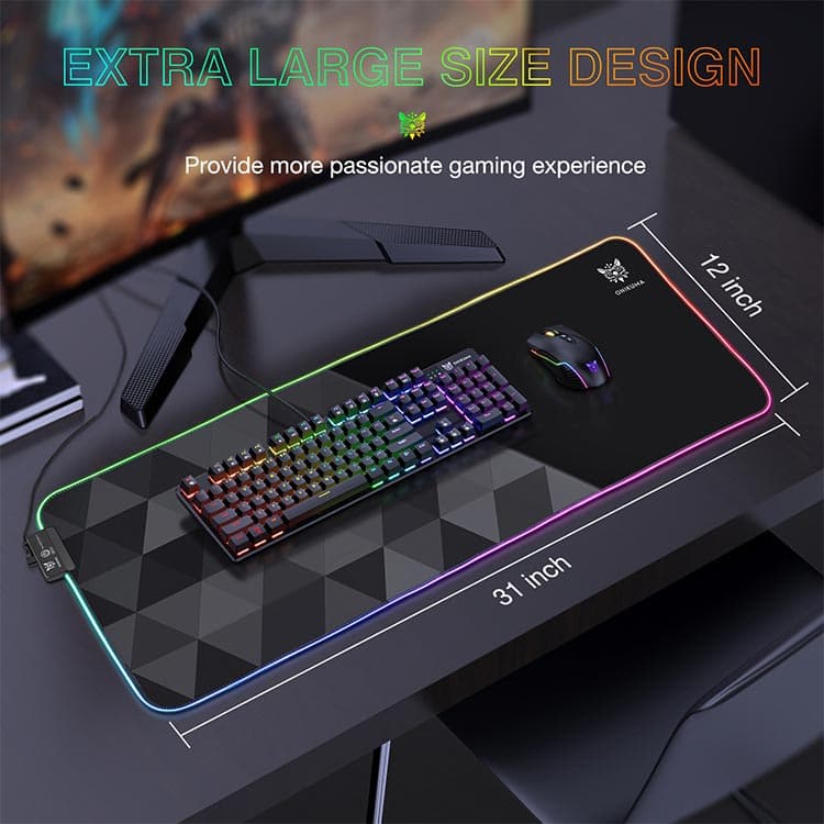 ماوس پد گیمینگ اونیکوما مدل MP006 با نورپردازی RGB — تصویر ۵