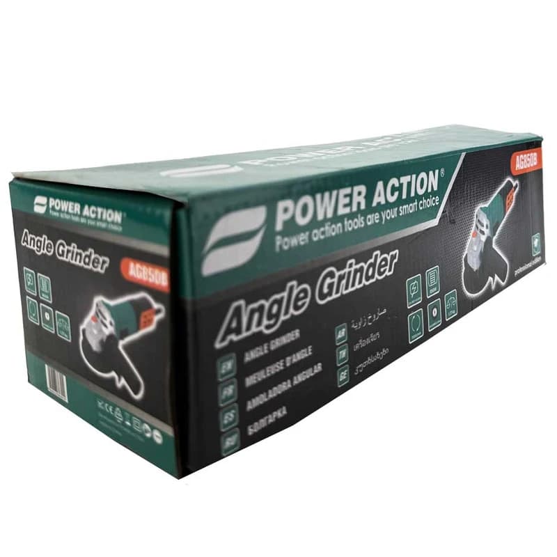 مینی فرز کلید بغل 125 میلیمتری 850 وات پاوراکشن مدل AG850B — تصویر ۸