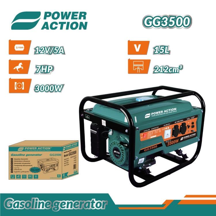 موتور برق ۳۰۰۰ وات پاور اکشن Power Action مدل GG3500 — تصویر ۴