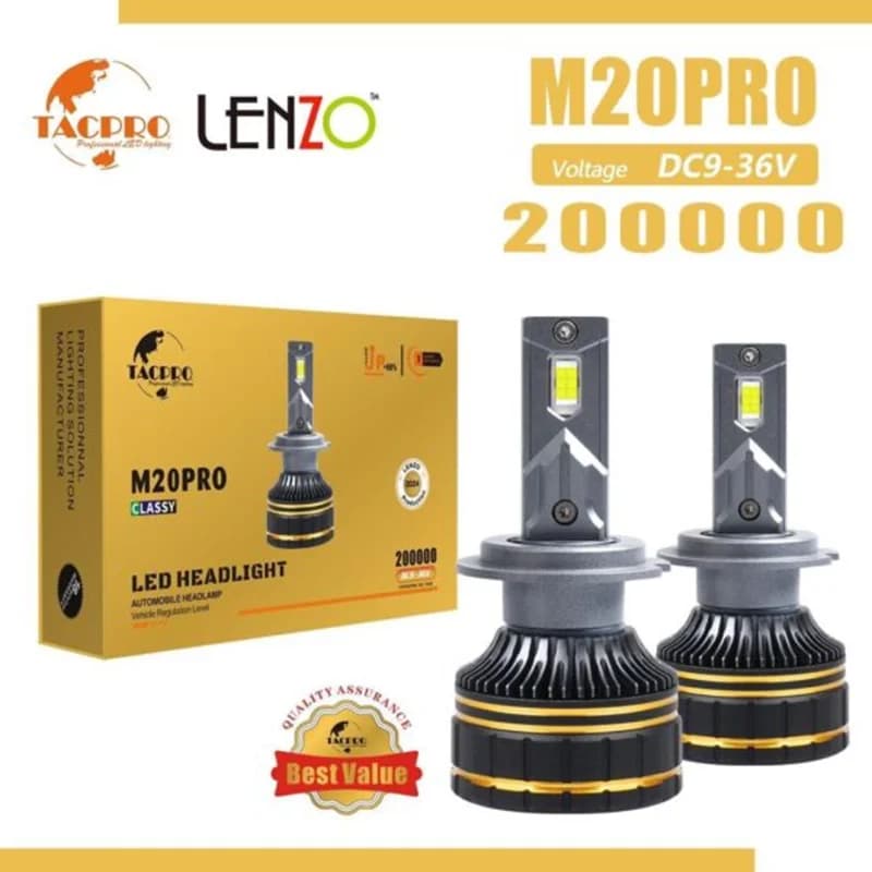 هدلایت لنزو مدل M20 پایه H4 گارانتی 6 ماه
