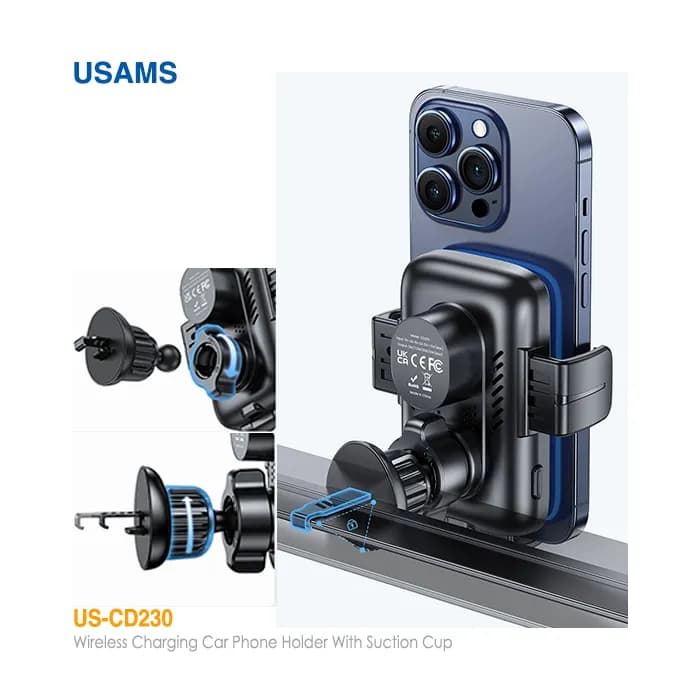 پایه نگهدارنده و شارژر بیسیم موبایل یوسمز US-CD230 — تصویر ۷