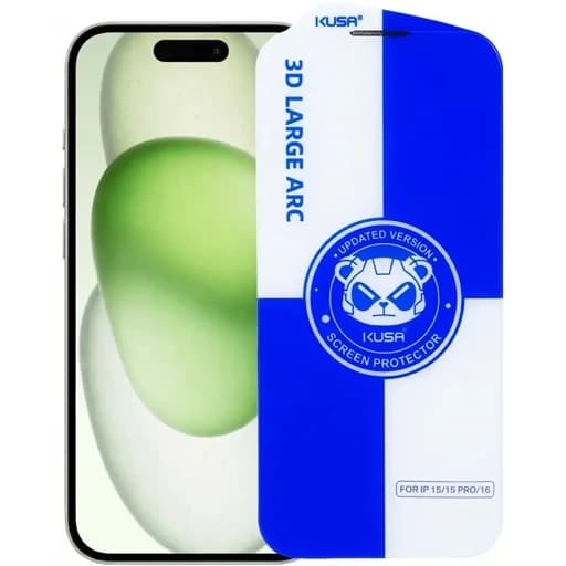 گلس بدون حاشیه iphone 15 pro iphone 15 iphone 16 گلس KUSA ایفون Iphone 16 Iphone 15 lphone 15pro گلس آیفون 15 پرو — تصویر ۵